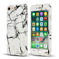 CreatValu Hybrid 360 Full Body Shockproof Marble For iPhone 7 7 8 Plus 6 6s Plus