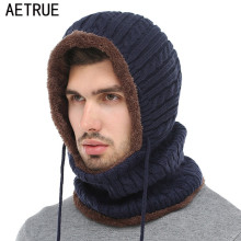 AETRUE Knitted Scarf Skullies Beanies Winter Hats For Women