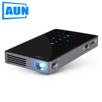 AUN Android 7.1 Projector D5S, Built-in WIFI, Bluetooth, 4500mAH Battery. HDMI, USB, SD Card, (Optional D5 Portable Projector)