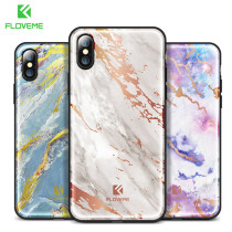 FLOVEME Marble Case For iPhone X 10 Original Ultra Thin Soft Silicone 7 6 6S Plus