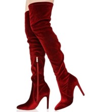 Drop Shipping Autumn Women Gorgeous Red Wine/Khaki Velvet Pointed Toe Inner