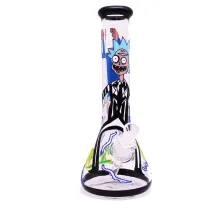 Rick and Morty Glass Water Pipe