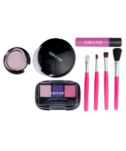 Pretend Play Cosmetic and Makeup Set with Floral Tote Bag