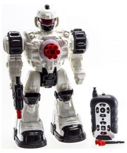 WolVol Remote Control Robot Police Toy with Flashing Lights and Sounds