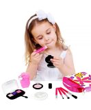 Pretend Play Cosmetic and Makeup Set with Floral Tote Bag