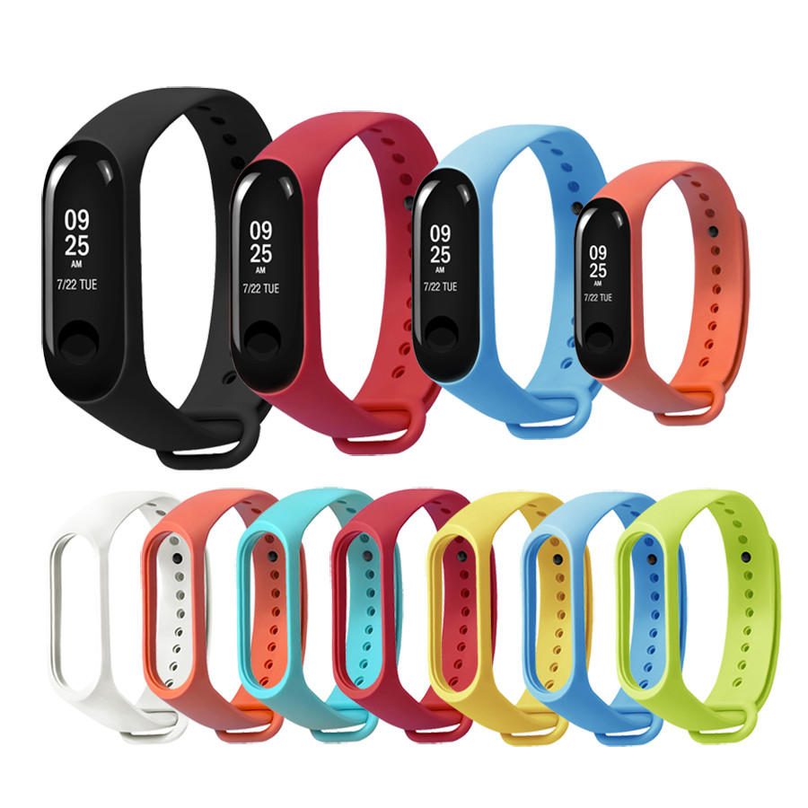 Bakeey Replacement Silicone Sports Soft Wrist Strap Bracelet Wristband for XIAOMI Mi Band 3 - Red