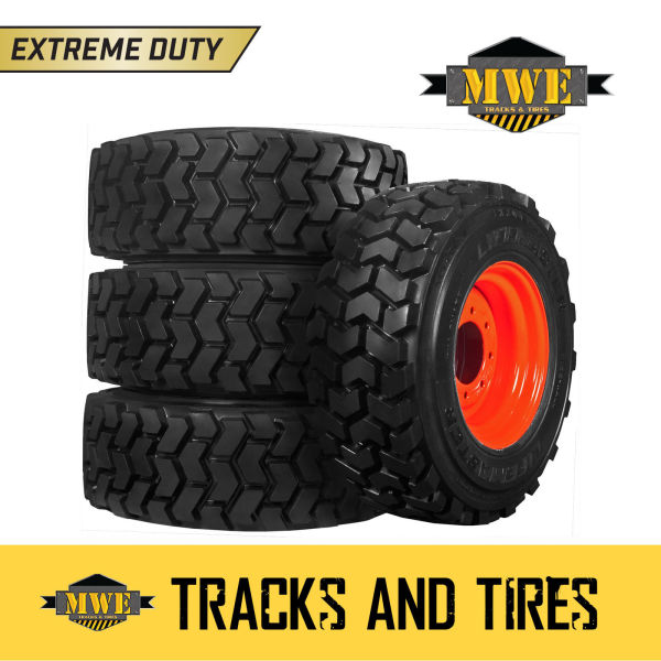 Single Bobcat Orange Bolt Hole Extreme Duty Rim/Wheel for 12-16.5 Skid Steer Tir