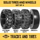 12-16.5 12x16.5 Flat-Proof Solid Rubber Skid Steer Tires - SD, HD, XD, or Smooth