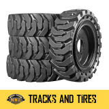 12-16.5 12x16.5 Flat-Proof Solid Rubber Skid Steer Tires - SD, HD, XD, or Smooth
