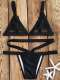 ZAFUL Mesh Panel Bandage Bikini - Black