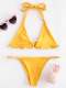 Shelled String Bikini Set - Rubber Ducky Yellow