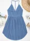 Backless Cami Mini Dress - Midnight