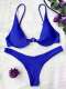 Push Up Plunge Bathing Suit - Blue