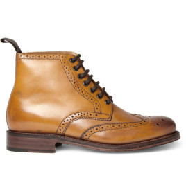 Grenson Sharp Leather Brogue Boots