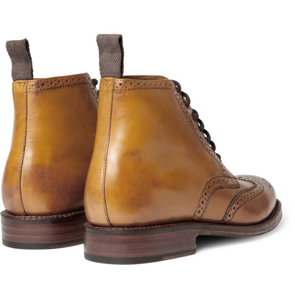 Grenson Sharp Leather Brogue Boots