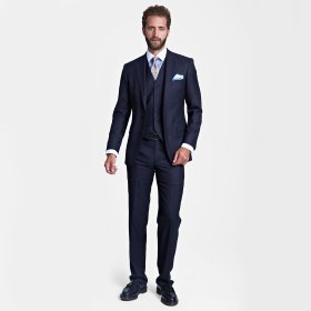 Dobson Pinstripe Navy Suit