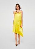 Asymmetrical satin dress