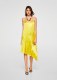Asymmetrical satin dress