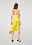 Asymmetrical satin dress